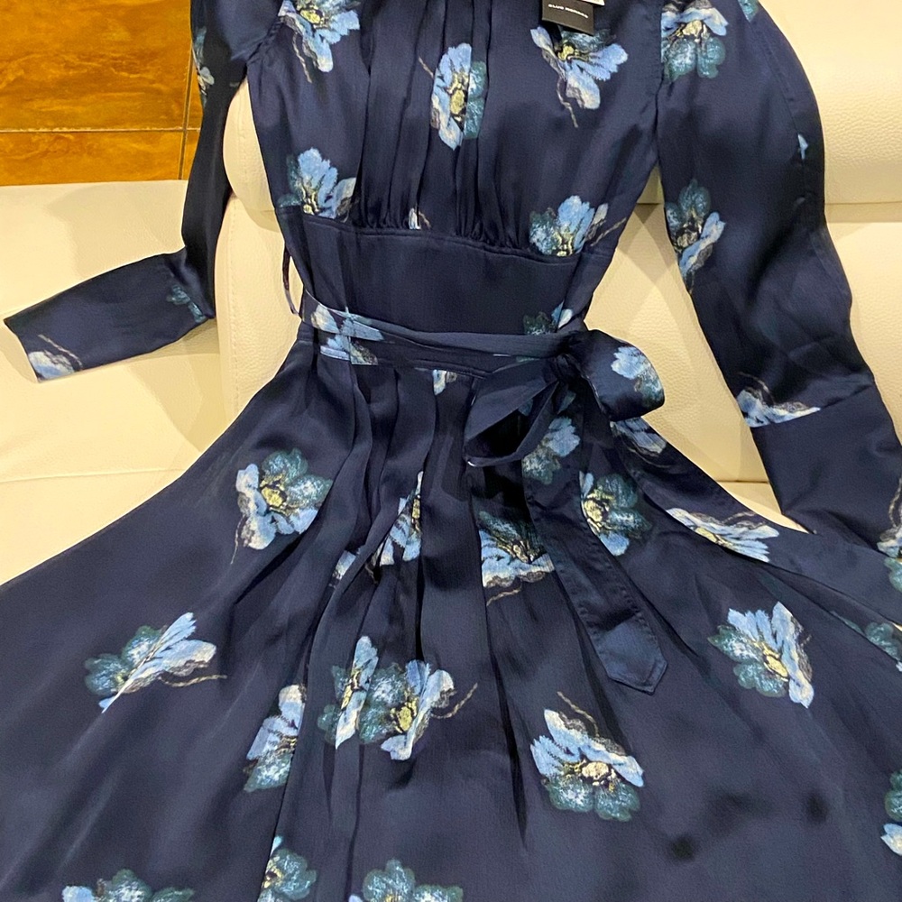 Club Monaco Long Sleeve Floral Dress